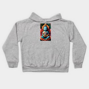 Baby Buddha sitting on a lotus flower Kids Hoodie